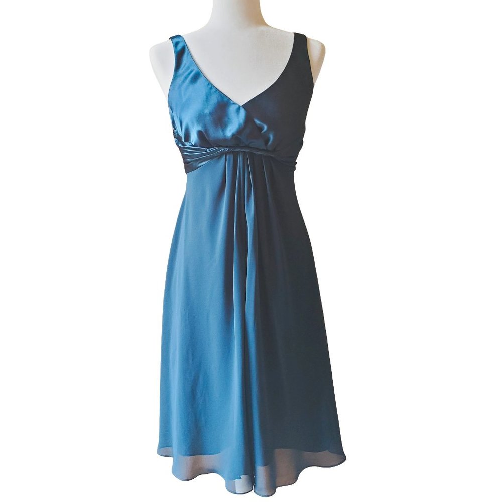 Jones New York Petite Chiffon Midi Cocktail Dress Evening Gown Women's Size 8P